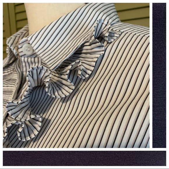 Tuxedo Ruffled Tailored Top - Picture 4 of 16